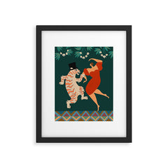 A Date With The Wild Cat Framed Art Print