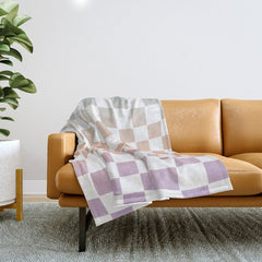2014 gradient checked warp Throw Blanket