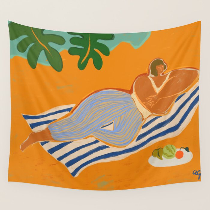 A Day At The Beach Wall Tapestry