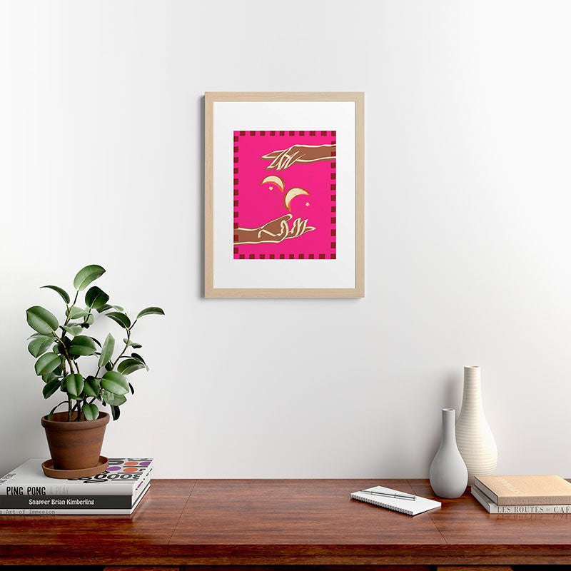 A Couple Of Moons Framed Art Print