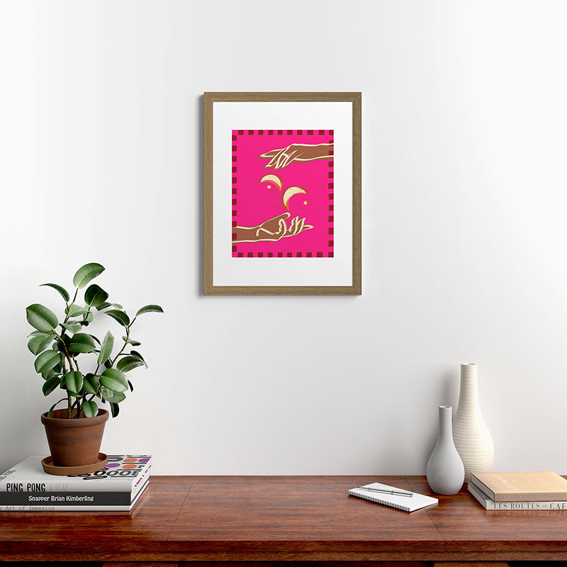 A Couple Of Moons Framed Art Print
