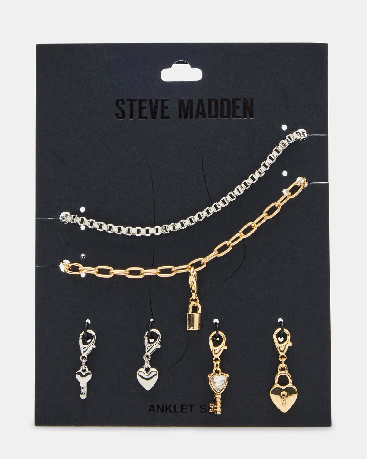 LOCK CHARM ANKLET SET
