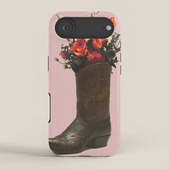 A Cowboy Boot With Spring Bouquet iPhone Case