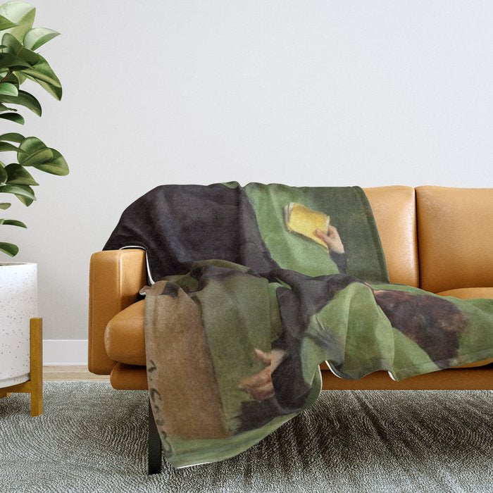 A Decadent Girl - Ramon Casas Throw Blanket