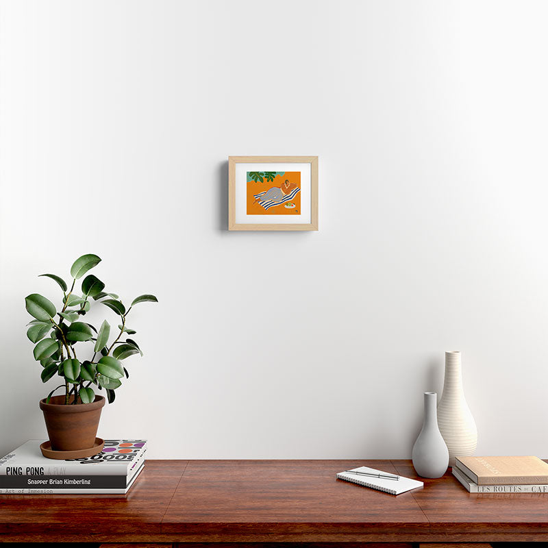 A Day At The Beach Framed Art Print