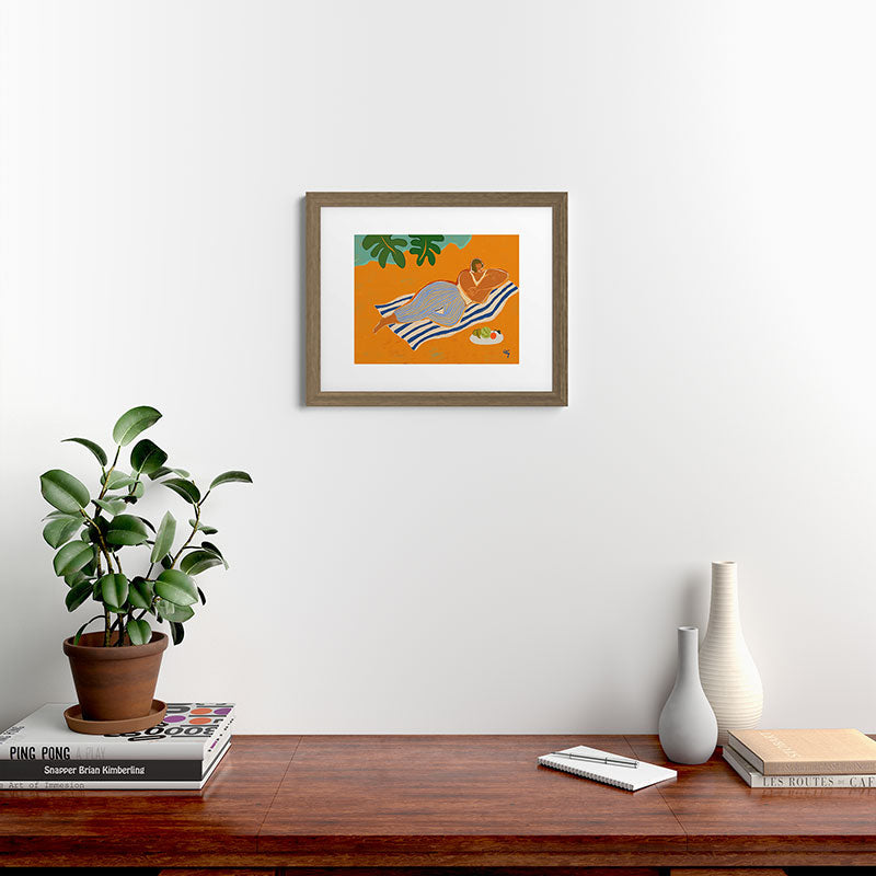 A Day At The Beach Framed Art Print