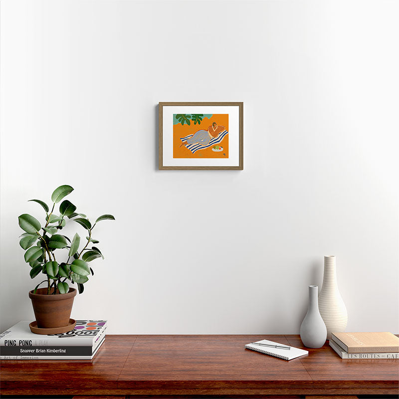 A Day At The Beach Framed Art Print