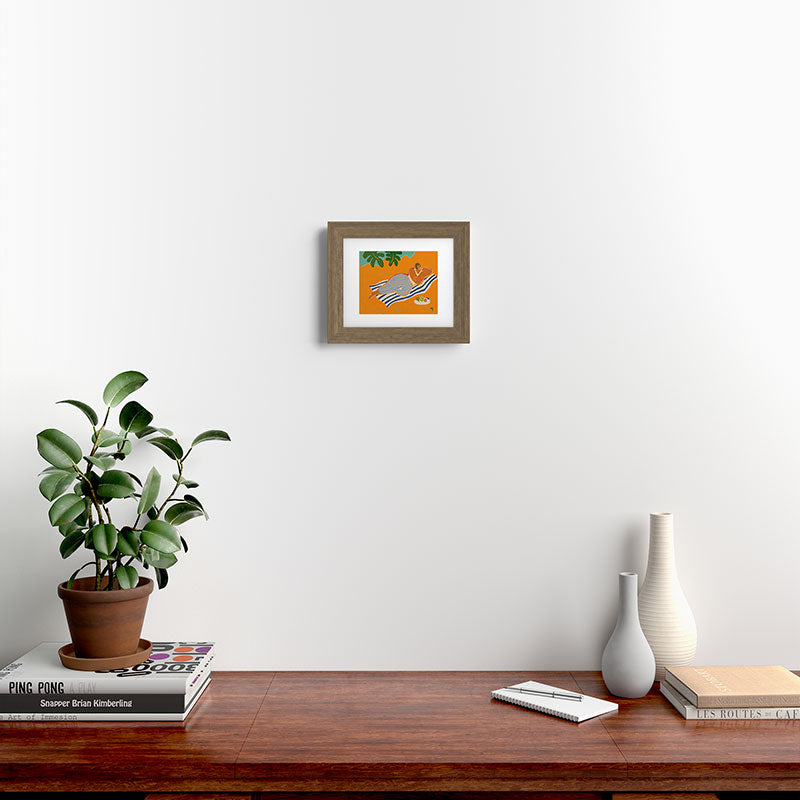 A Day At The Beach Framed Art Print
