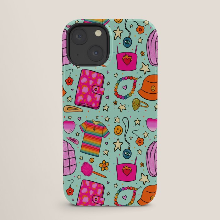 90's Things Print iPhone Case