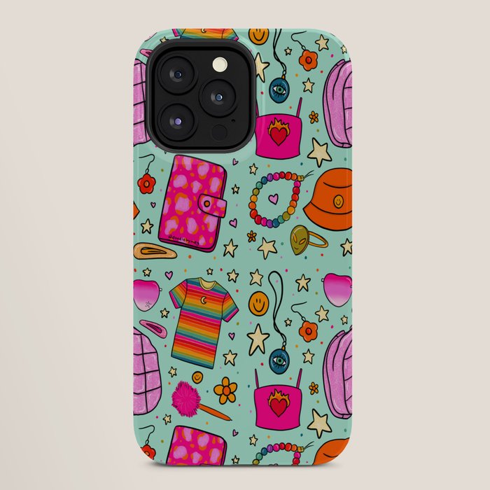 90's Things Print iPhone Case
