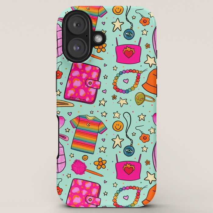 90's Things Print iPhone Case