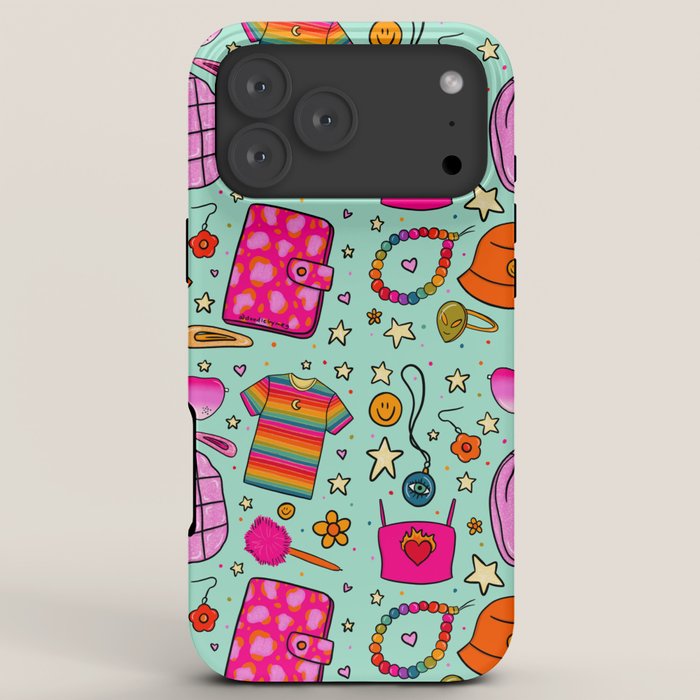 90's Things Print iPhone Case