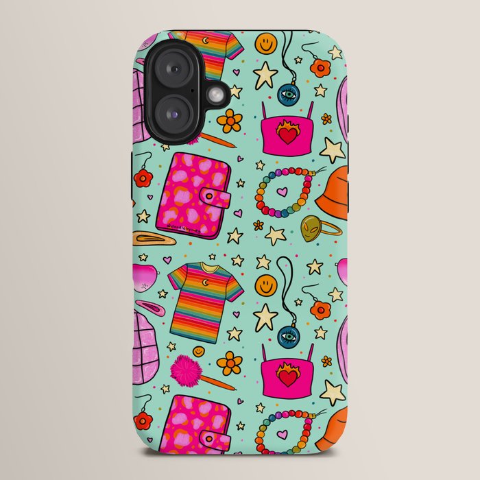 90's Things Print iPhone Case