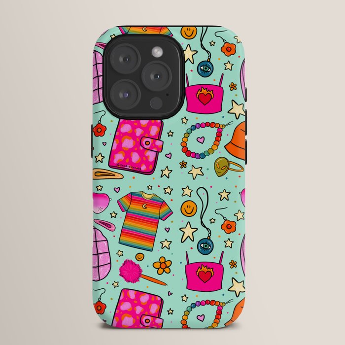 90's Things Print iPhone Case