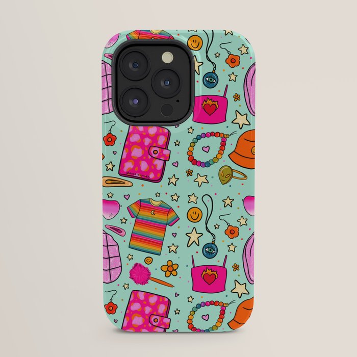 90's Things Print iPhone Case