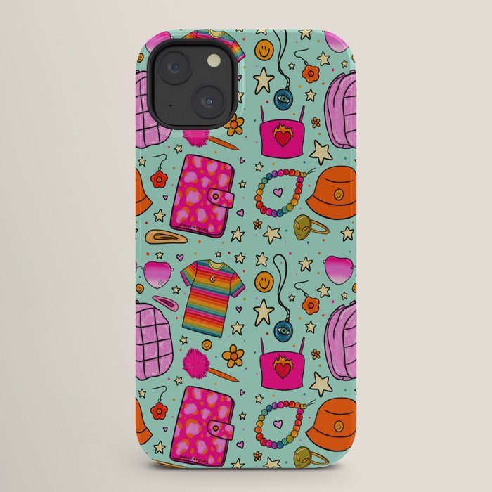 90's Things Print iPhone Case