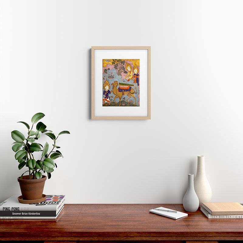 "Coffin of Imam 'Ali", Folio from a Falnama (The Book of Omens) of Ja'far al-Sadiq Framed Art Print