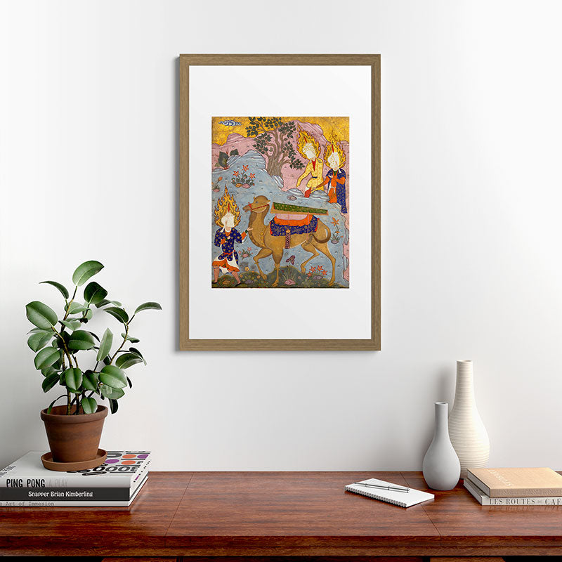 "Coffin of Imam 'Ali", Folio from a Falnama (The Book of Omens) of Ja'far al-Sadiq Framed Art Print
