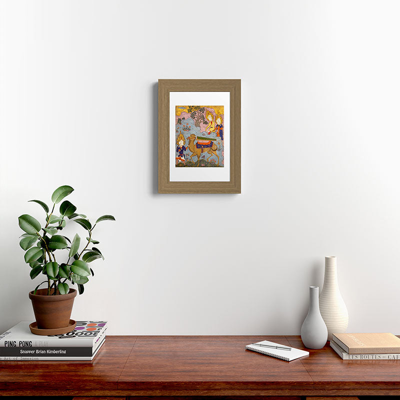 "Coffin of Imam 'Ali", Folio from a Falnama (The Book of Omens) of Ja'far al-Sadiq Framed Art Print