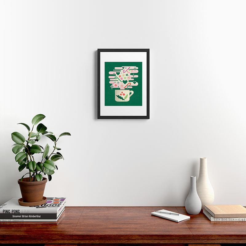 A Cup of Cheer - Warm Wishes Festive Holiday Mug Framed Art Print
