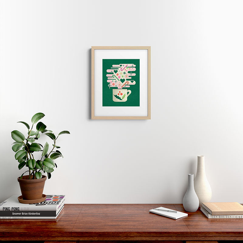A Cup of Cheer - Warm Wishes Festive Holiday Mug Framed Art Print