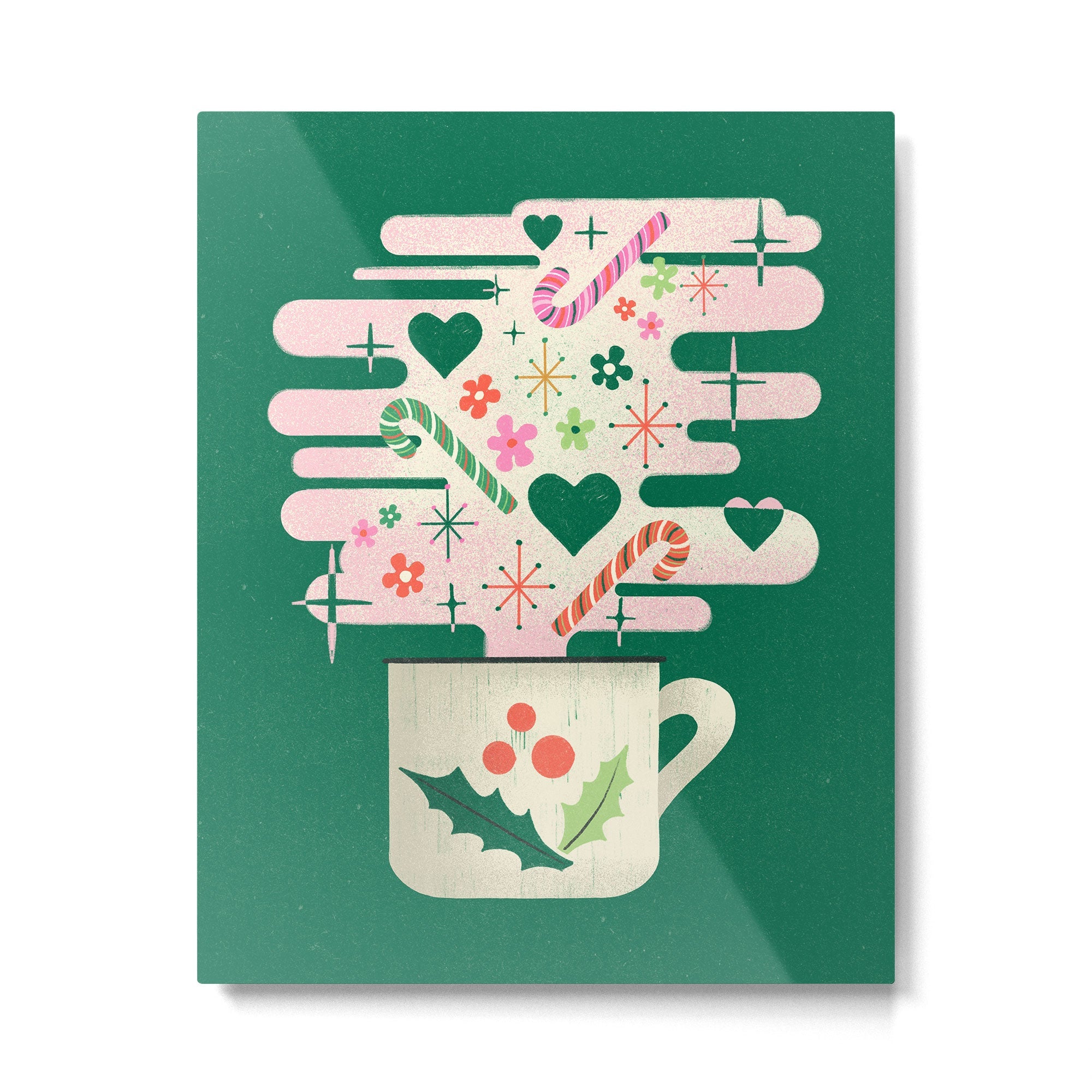 A Cup of Cheer - Warm Wishes Festive Holiday Mug Metal Print