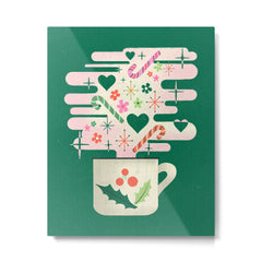 A Cup of Cheer - Warm Wishes Festive Holiday Mug Metal Print