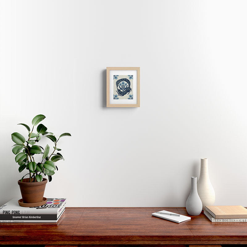 A Fox Chasing Its Tail Framed Art Print