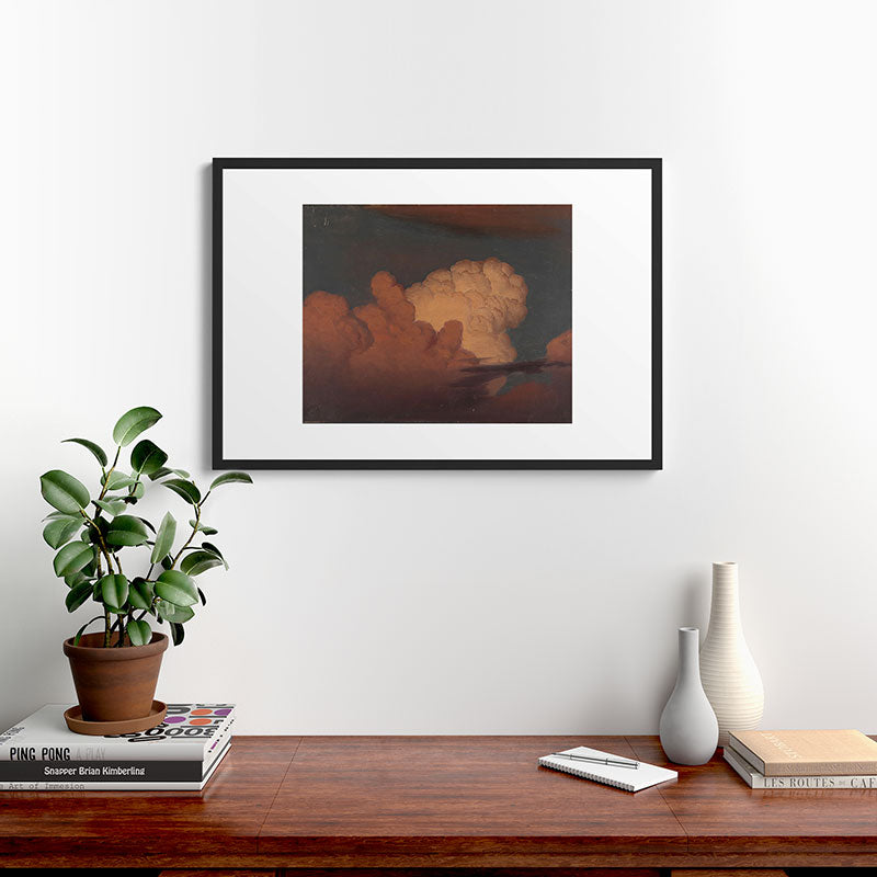 "Cloud Study" by Knud Baade, 1850 Framed Art Print