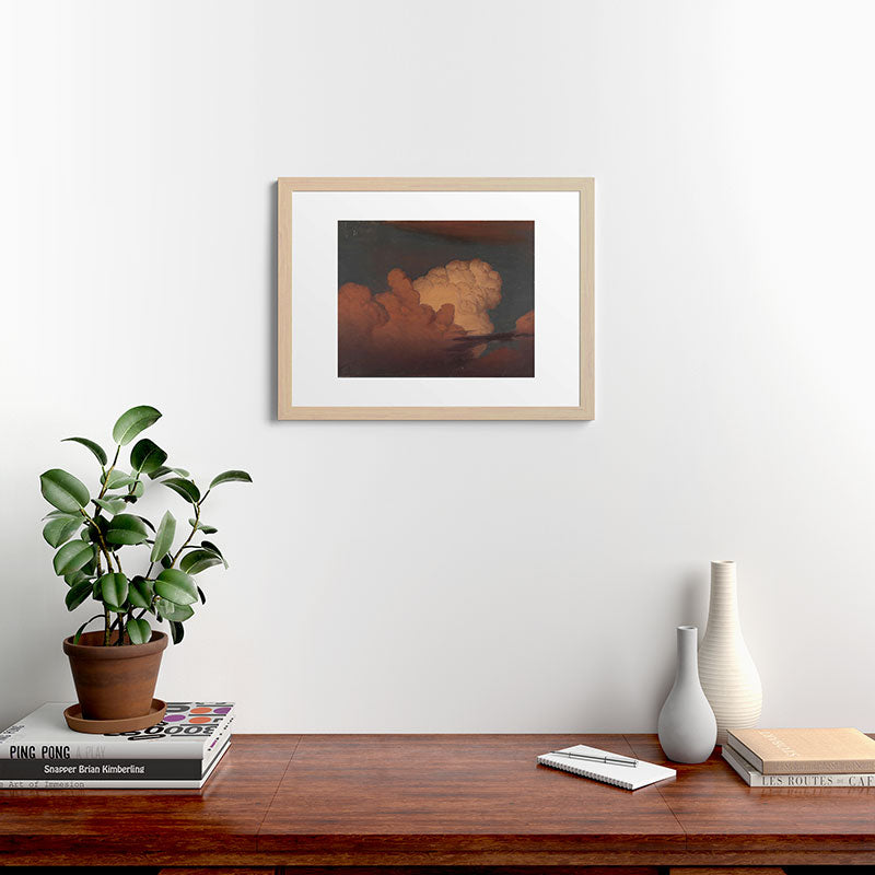 "Cloud Study" by Knud Baade, 1850 Framed Art Print