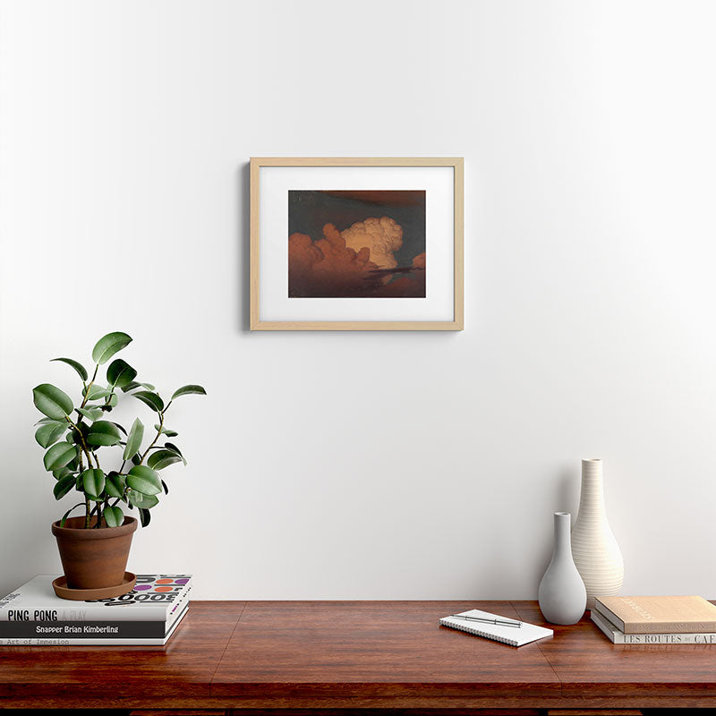 "Cloud Study" by Knud Baade, 1850 Framed Art Print