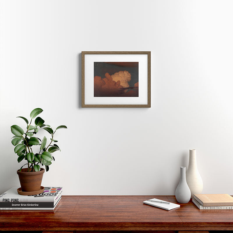 "Cloud Study" by Knud Baade, 1850 Framed Art Print