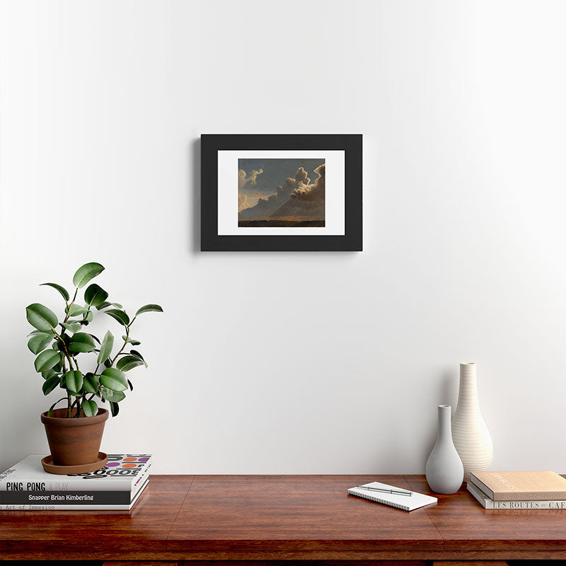 "Cloud Study" by Knud Baade, circa 1830s Framed Art Print