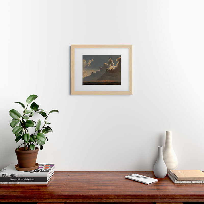 "Cloud Study" by Knud Baade, circa 1830s Framed Art Print