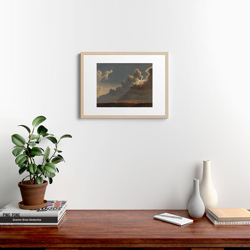 "Cloud Study" by Knud Baade, circa 1830s Framed Art Print