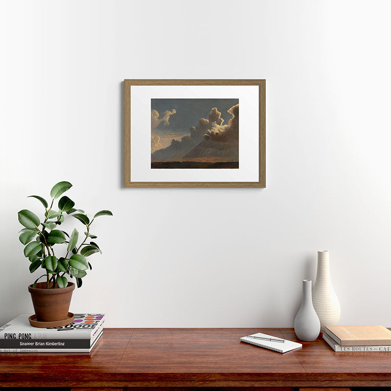 "Cloud Study" by Knud Baade, circa 1830s Framed Art Print