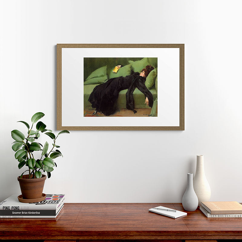 A Decadent Girl - Ramon Casas Framed Art Print