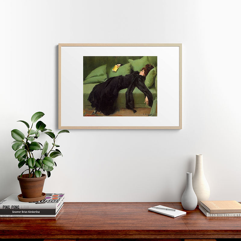 A Decadent Girl - Ramon Casas Framed Art Print