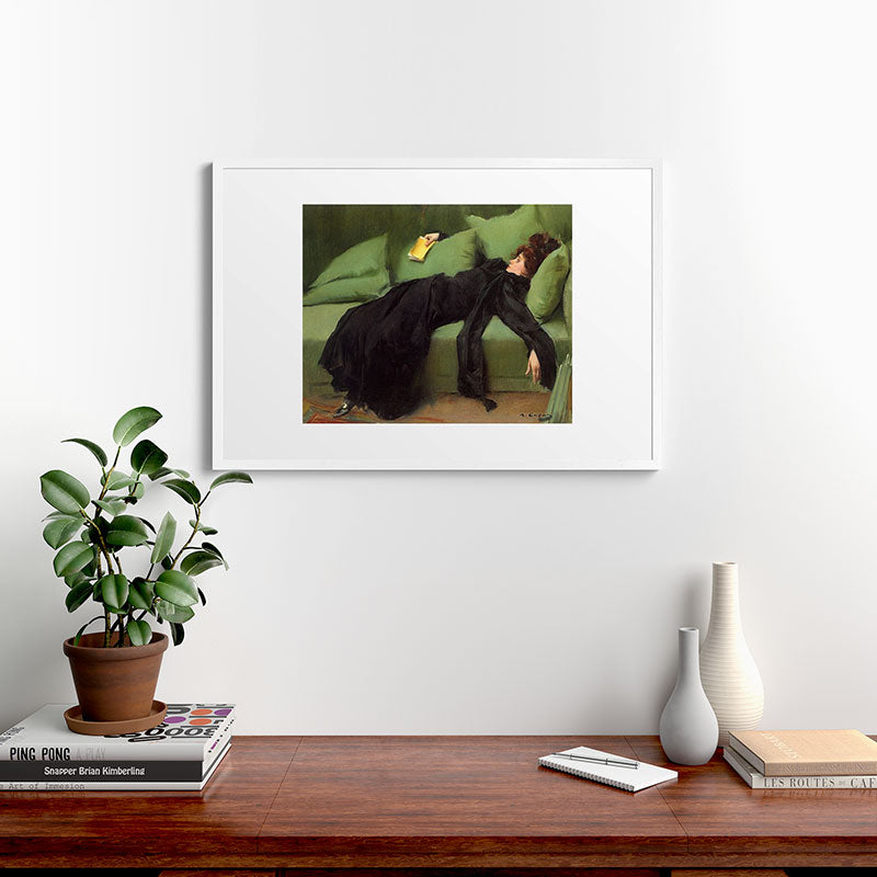 A Decadent Girl - Ramon Casas Framed Art Print