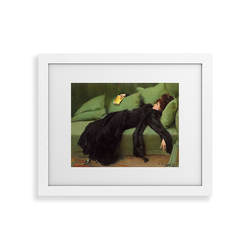 A Decadent Girl - Ramon Casas Framed Art Print